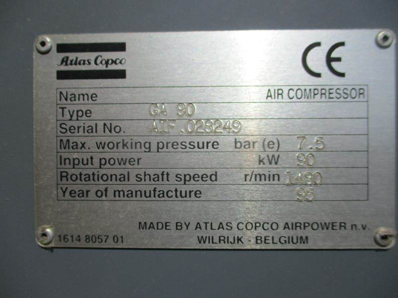 ضاغط الهواء Atlas-Copco GA 90: صور 13
