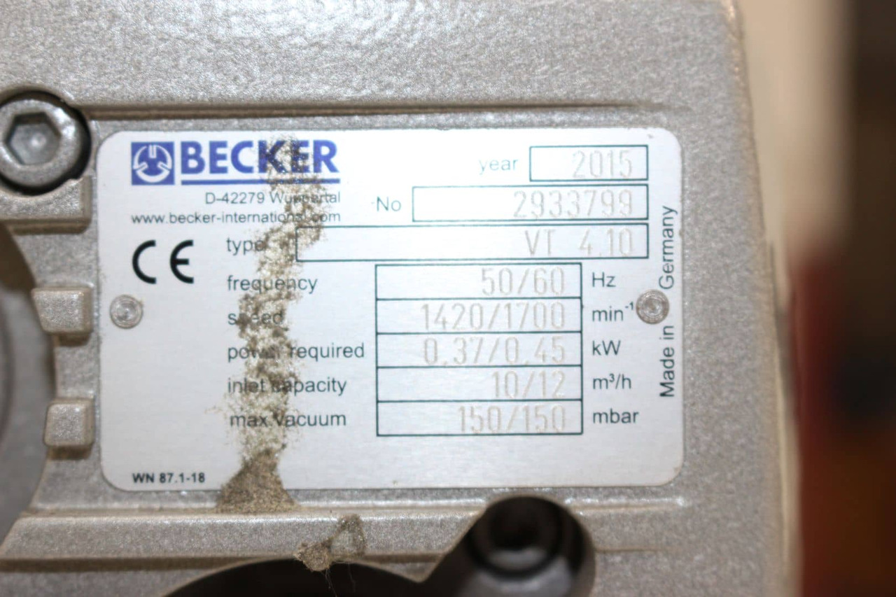 قطع الغيار - آلات الطباعة Becker VT 4.10: صور 5