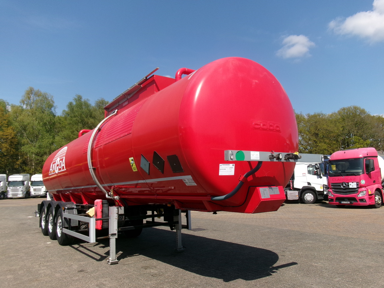 نصف مقطورة صهريج لنقل القار Cobo Bitumen tank inox 34 m3 / 1 comp: صور 2