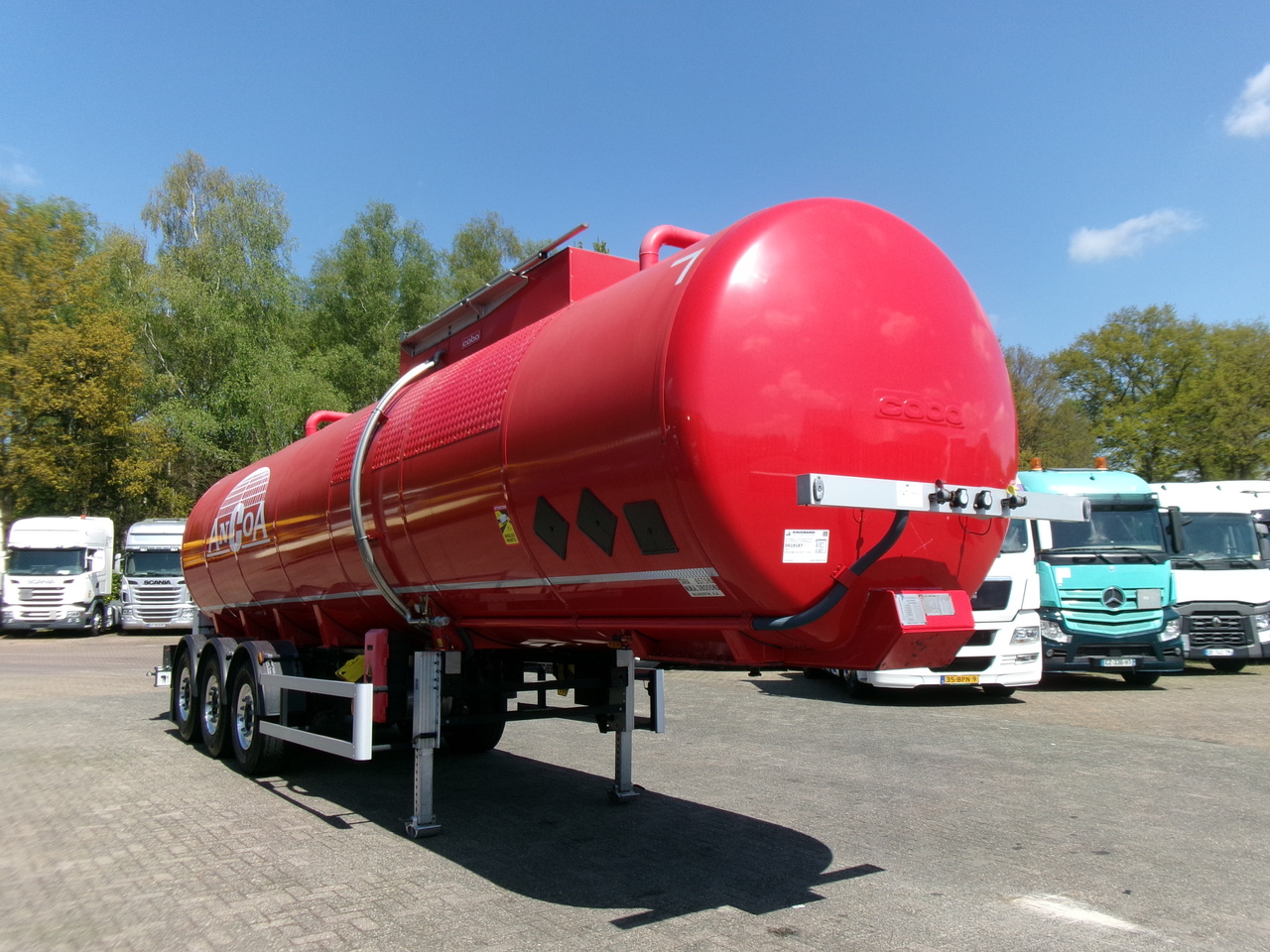 نصف مقطورة صهريج لنقل القار Cobo Bitumen tank inox 34 m3 / 1 comp: صور 2