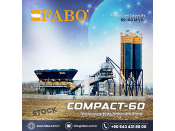 مصنع خلط الخرسانة جديد FABO COMPACT-60 CONCRETE PLANT | CONVEYOR TYPE: صور 1