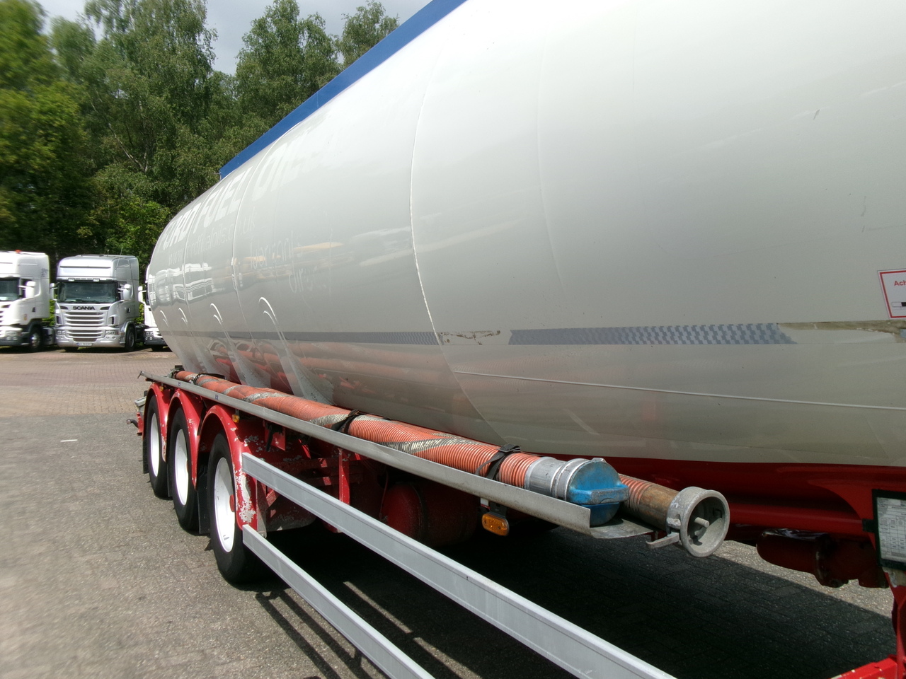 نصف مقطورة صهريج لنقل الوقود Feldbinder Fuel tank alu 44.6 m3 + pump: صور 7