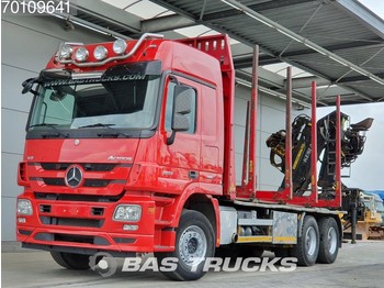 Mercedes-Benz Actros 2651 L 6X4 V8 Crane Kran Euro 5 Kesla 2112Z Retarder Big-Axle - مقطورة الغابات