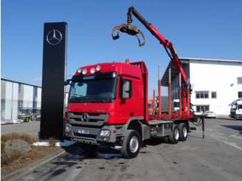 Mercedes-Benz Actros 3355 AK 6x6 V8 Holztransporter/Kurzholz  - مقطورة الغابات