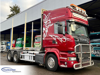 Scania R730 V8 Euro 6, 6x4, Retarder, Craneframe, Bullbar, Topline, Truckcenter Apeldoorn - شاحنة نقل الأخشاب