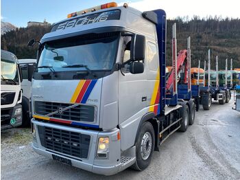Volvo FH 16 -580  6x4 mit Kran und Anhänger  - شاحنة نقل الأخشاب