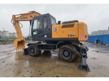 حفارة على عجلات Hyundai used excavators 210W-7 wheel excavator used HYUNDAI wheel excavator for sale: صور 3