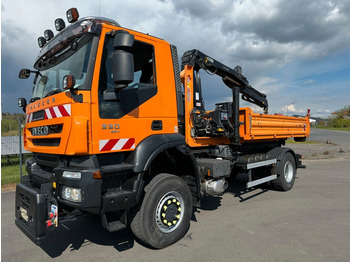 Iveco Trakker 330 EEV 4x4  Abroller + Kran Hydraulik +  - شاحنة ذات الخطاف: صور 1