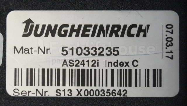 كتلة التحكم - معدات المناولة Jungheinrich 51033235 Rij regeling Drive controller AS2412i index C from ESE320 year 2017 sn. S13X00035642: صور 2