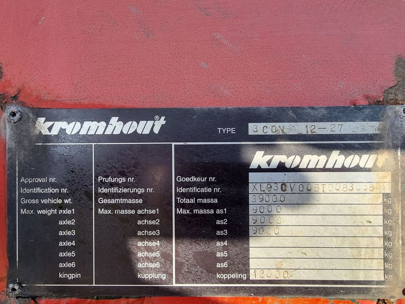 شاحنات الحاويات/ جسم علوي قابل للتغيير نصف مقطورة Kromhout BPW - DRUM: صور 13