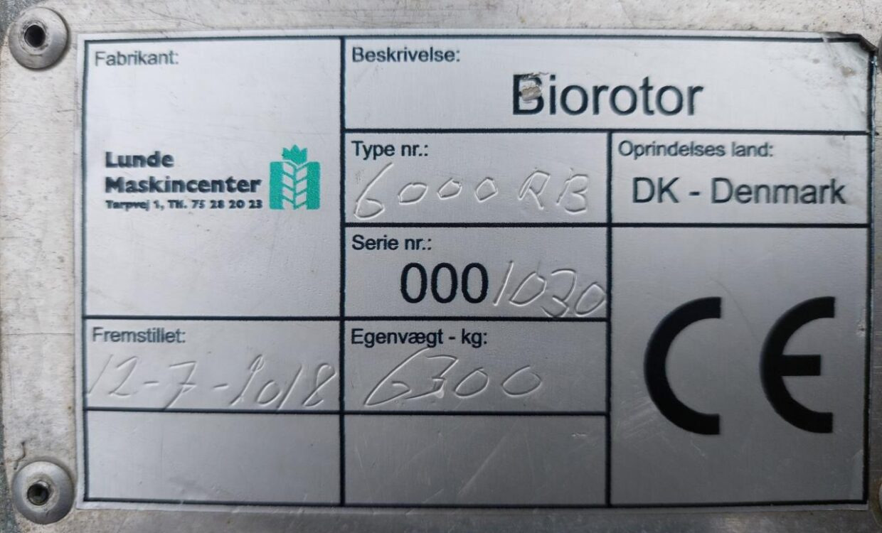 الأمشاط الزراعية Lunde Maskincenter BioRotor 6000 RB: صور 15
