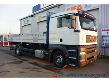 شاحنات مسطحة MAN TGA 18.360 Pritsche Gerüst.- Straßenbau 5 Sitzer