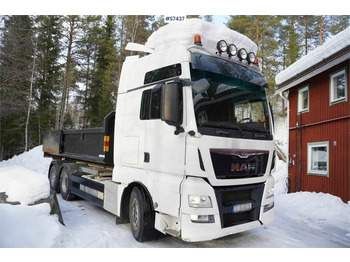 شاحنة ذات الخطاف MAN TGX26.480 6x2 Hook truck with flat bed: صور 1