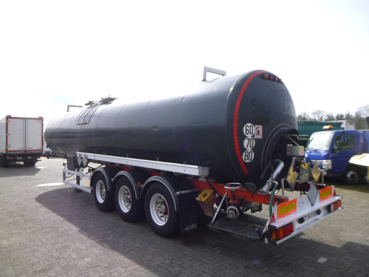 نصف مقطورة صهريج لنقل القار Magyar Bitumen tank inox 31 m3 / 1 comp ADR 10-04-2023: صور 3