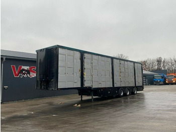 شاحنة نقل المواشي نصف مقطورة Menke  3.Stock mit Aggregat Hubdach Lenk/Lift: صور 1