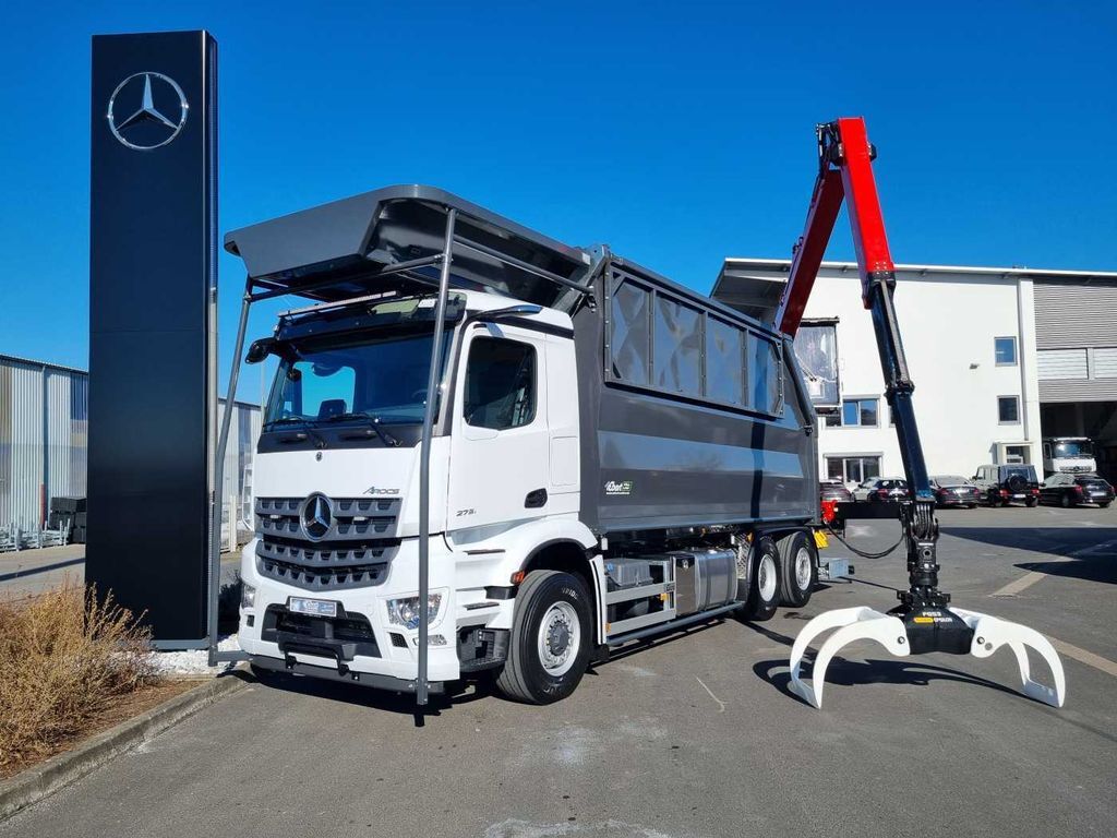شاحنة قطع الأشجار, شاحنة كرين جديد Mercedes-Benz Arocs 2751L HAD + Q170L (11,5m!) -EBERT-Fäll-LKW: صور 10