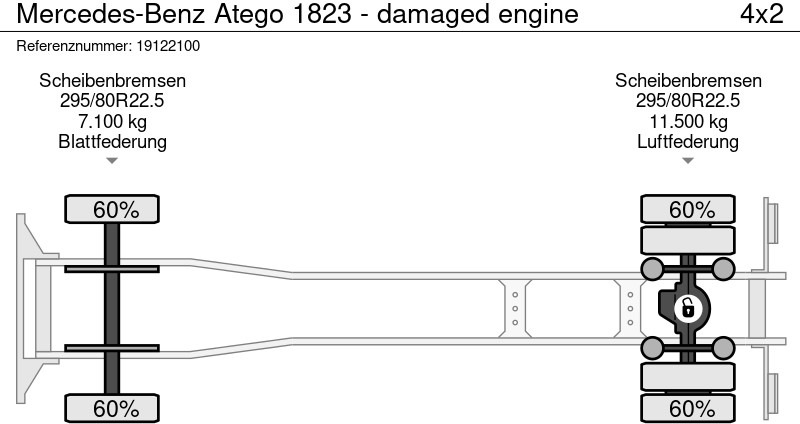 شاحنة ستارة Mercedes-Benz Atego 1823 - damaged engine: صور 10