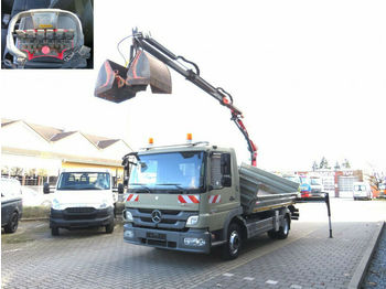 قلاب صغير Mercedes-Benz Atego 822 K 2-Achs Kipper Heckkran Funk Greifer