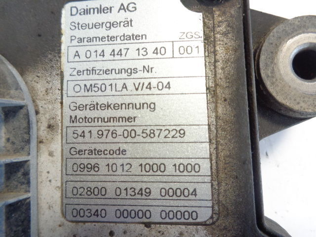 كتلة التحكم - شاحنة Mercedes-Benz OM501LA EURO 5 engine control unit with key: صور 2