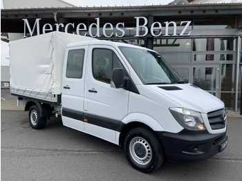 الشاحنات الصغيرة المسطحة Mercedes-Benz Sprinter 314 CDI DoKa Pritsche Plane Klima Tempo