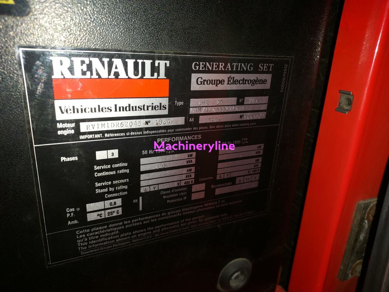 مجموعة المولدات Renault 220 kVa: صور 9