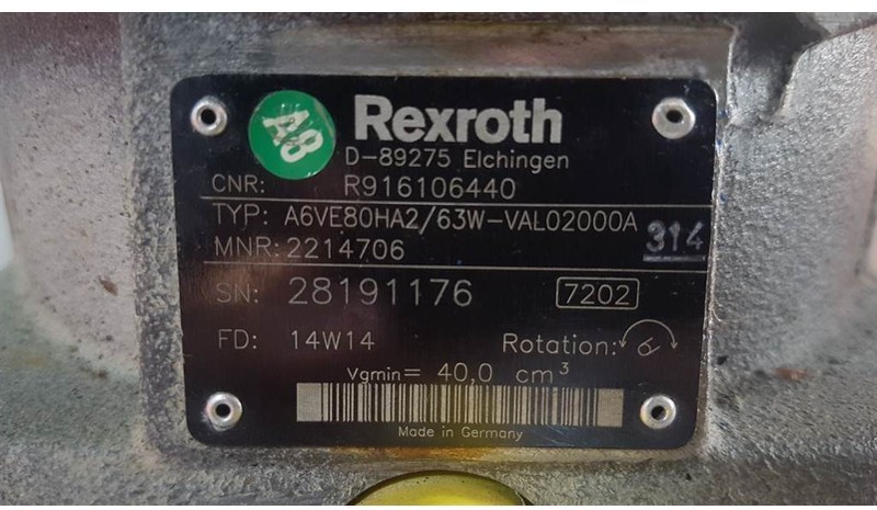 علم السوائل المتحركة Rexroth A6VE80HA2/63W - Drive motor/Fahrmotor/Rijmotor: صور 4