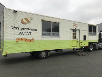 Netam-Fruehauf Foodtruck / Mobiel Cafetaria -Lunchroom / Food Truck (B/E rijbewijs) inclusief DAF trekker - بصندوق مغلق نصف مقطورة