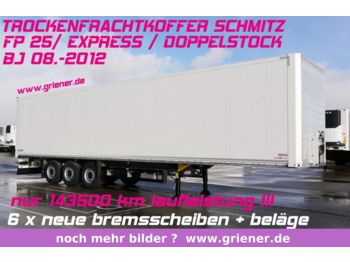 Schmitz Cargobull SKO 24/ DOPPELSTOCK 33/66  /NEUE BREMSE !!!!!!  - بصندوق مغلق نصف مقطورة