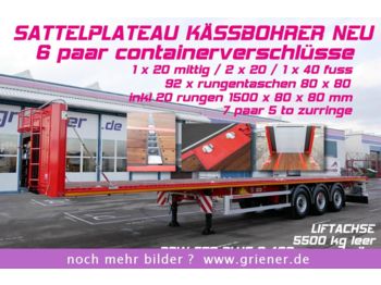 Kässbohrer SPS / PLATEAU / CONTAINER 20/40  RUNGENTASCHEN  - شاحنات الحاويات/ جسم علوي قابل للتغيير نصف مقطورة