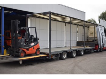 ESVE Forklift transport, 9000 kg lift, 2x Steering axel - عربة مسطحة منخفضة نصف مقطورة