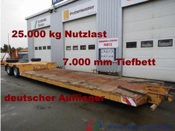 Scheuerle Tiefbett-brücke 7 m Höhe 52 cm  * 25t. Nutzlast - عربة مسطحة منخفضة نصف مقطورة