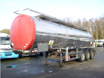 Clayton Chemical tank inox 30.4 m3 / 1 comp + pump - نصف مقطورة صهريج