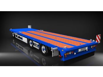 HRD 3 axle Achs light trailer drawbar ext tele  - عربة مسطحة منخفضة مقطورة