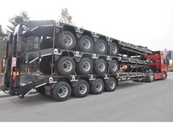 OZGUL LW4 80 Ton, 3 m, steel susp., hydr. ramps - عربة مسطحة منخفضة مقطورة