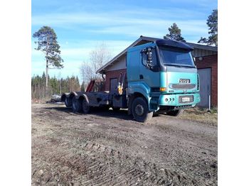 SISU E12 480 8x2 metsäkoneritilä - شاحنة نقل سيارات شاحنة