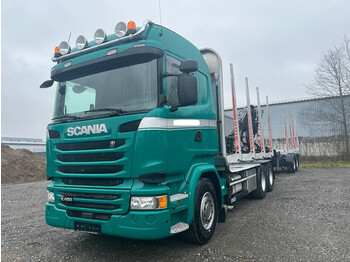شاحنة قطع الأشجار Scania R450 Holz 6x4 Loglift F96S 79