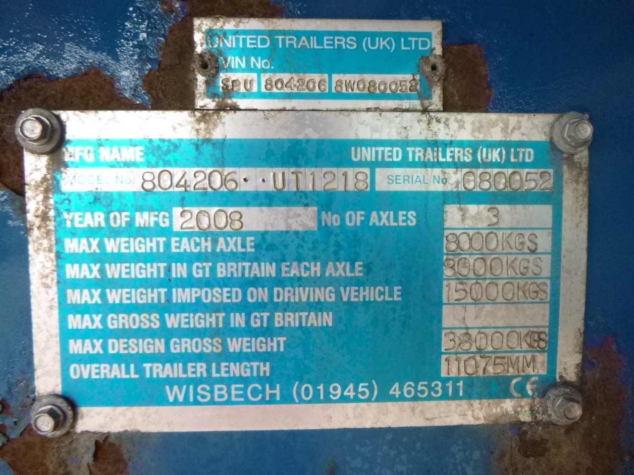 قلابة نصف مقطورة United Trailers Tipper trailer alu 52 m3 + tarpaulin: صور 14