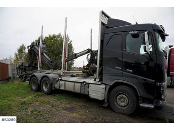 مقطورة الغابات VOLVO FH16 550 6x4 Timber Truck with Crane and Trailer: صور 1