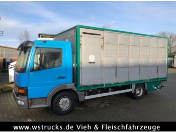 Mercedes-Benz Atego 815 mit Einstock Viehaufbau  - الشاحنات الصغيرة صندوق مغلق