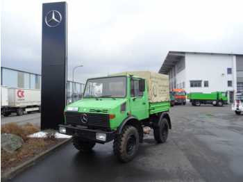 Mercedes-Benz Unimog U 427/U 1400 4x4 Pritsche/Plane 3 Sitzer  - الشاحنات الصغيرة ستائر