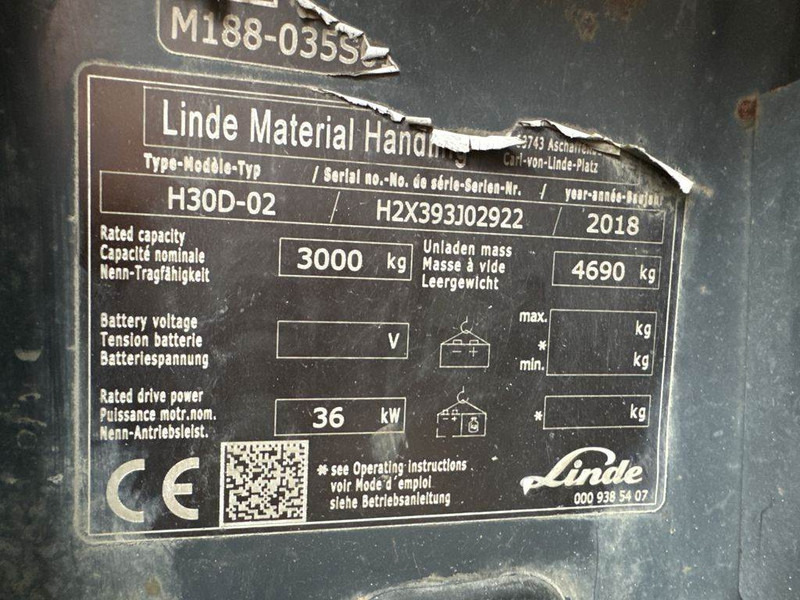 Linde H30D-02 - رافعة شوكية ديزل: صور 5