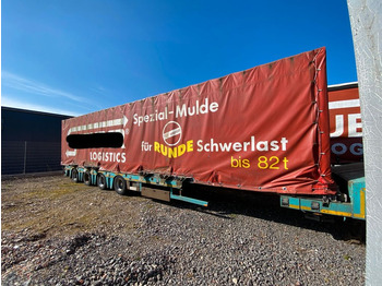 عربة مسطحة منخفضة نصف مقطورة