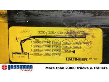 شاحنات مسطحة, شاحنة كرين Renault D 180.75 4x2 mit Kran Palfinger PK6001: صور 4