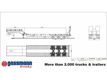عربة مسطحة منخفضة نصف مقطورة لنقل المعدات الثقيلة جديد Tieflader-Auflieger Länge 13.150mm,: صور 2 عربة مسطحة منخفضة نصف مقطورة لنقل المعدات الثقيلة جديد Tieflader-Auflieger Länge 13.150mm,: صور 2