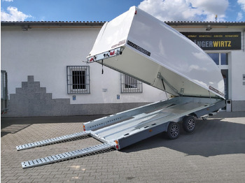 شاحنة نقل سيارات مقطورة BJT Race Shuttle 3 Transporter 470x195x160cm ankippbar Alufelgen black 100km/H 3000kg: صور 4