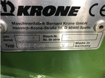 جزازة Krone EasyCut B 1000 CV: صور 5