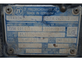 علبة التروس - شاحنة ZF 12TX2620DD TGS 8x4  81.32004-6407: صور 5