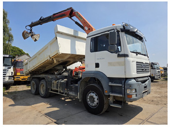 قلابات, شاحنة كرين MAN TGA 26.350 6X4 BORDMATIC TIPPER CRANE PALFINGER PK15500: صور 4