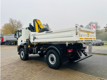 قلابات, شاحنة كرين MAN TGM 18.320 4x4 BB Kipper Kran 131 Single Winter: صور 4