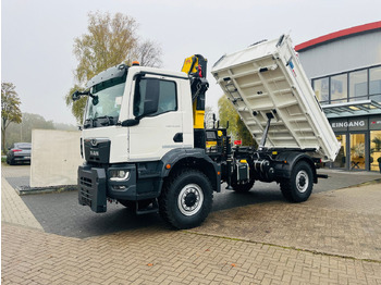 قلابات, شاحنة كرين MAN TGM 18.320 4x4 BB Kipper Kran 131 Single Winter: صور 5